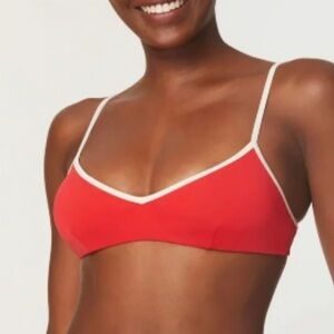 Andie Swim The Bells Top in Poppy Red Size XXL Sustainable Bikini Eco-Friendly